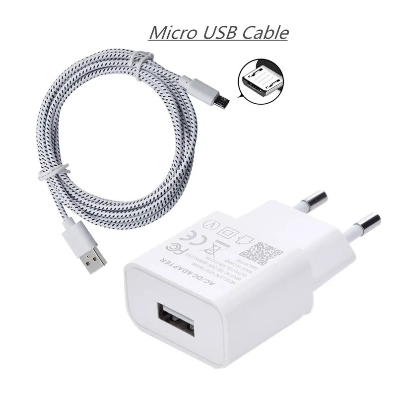 Зарядный кабель micro USB + адаптер 2A настенное зарядное устройство для Xiaomi Redmi note 6 6A 5