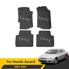 Автомобильные коврики для Honda Accord 2007 2006 2005 2004, аксессуары для интерьера, коврики, автозапчасти, коврики на заказ, педали, подкладки