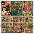 Настенные художественные металлические наклейки в японском стиле, потертые настенные Стикеры, винтажный жестяной постер Dangan Ronpa, металлическая пластина для мужчин, декор для пещер, бара, паба