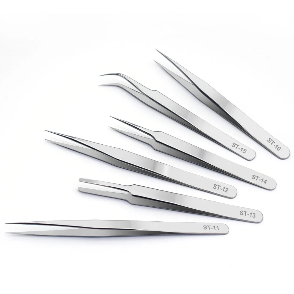 Пинцет промышленного класса из нержавеющей стали с антистатическими острыми