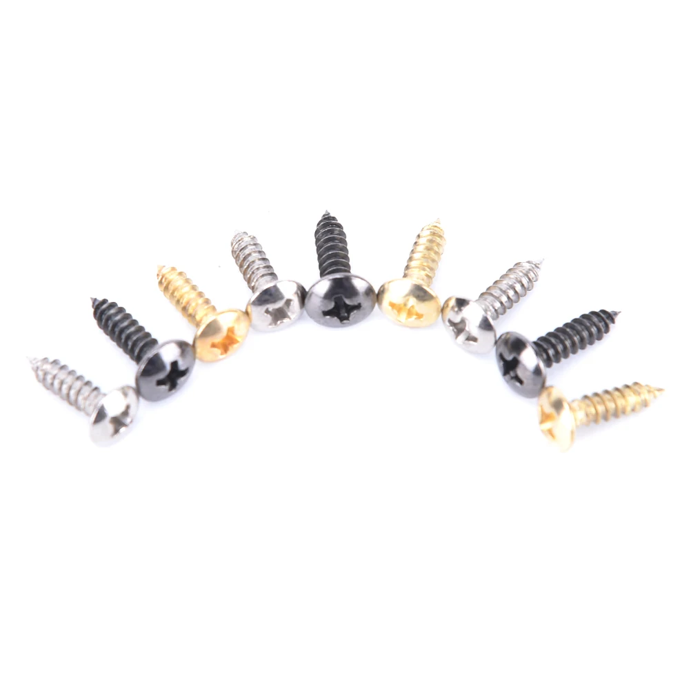 

25PCS Pack Guitar Screws 3*12mm Electric Guitar Pick Guard Screws For Pickguards Guitar Back Plates DIY Tool Screws