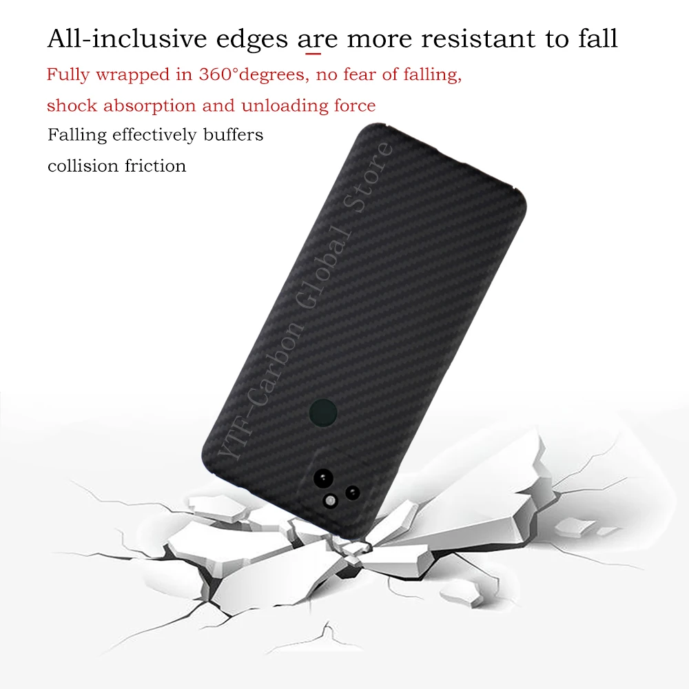 Ceny Obudowa Z Włókna Węglowego Ytf-carbon Dla Google Pixel 5A Obudowa Ultra-cienka Antypoślizgowa Włókno Aramidowe Pixel 5A 5G Sztywne Etui Na Telefon
