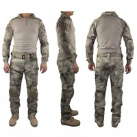 tactical cqc gen2airsoft military army combat bdu uniform shirt and pants set outdoor paintball hunting clothing atacs color