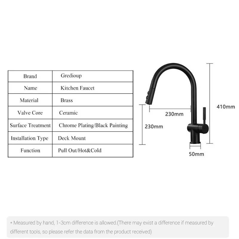 Кухонный кран с выдвижной ручкой распылитель смеситель краны для горячей и