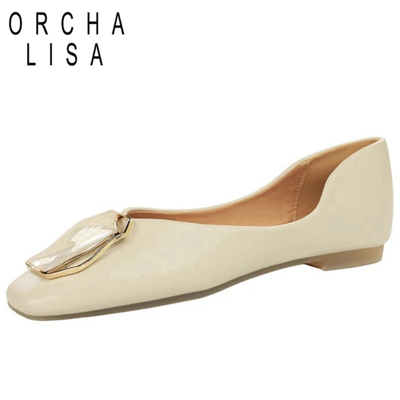 

ORCHALISA Square-toe Shallow mouth All-match flat Shoes women New comfortable Soft-soled commuter Lazy flat shoes women Fashion