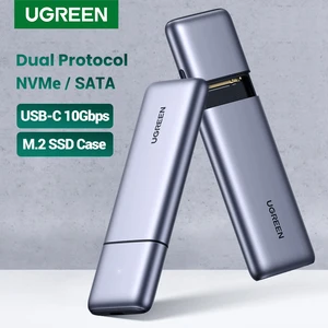 Ugreen ssd case m. 2 dual protocol nvme sata to usb 10gbps m2 hard disk case caddy docking station for external hard ssd drive 1 case Item image