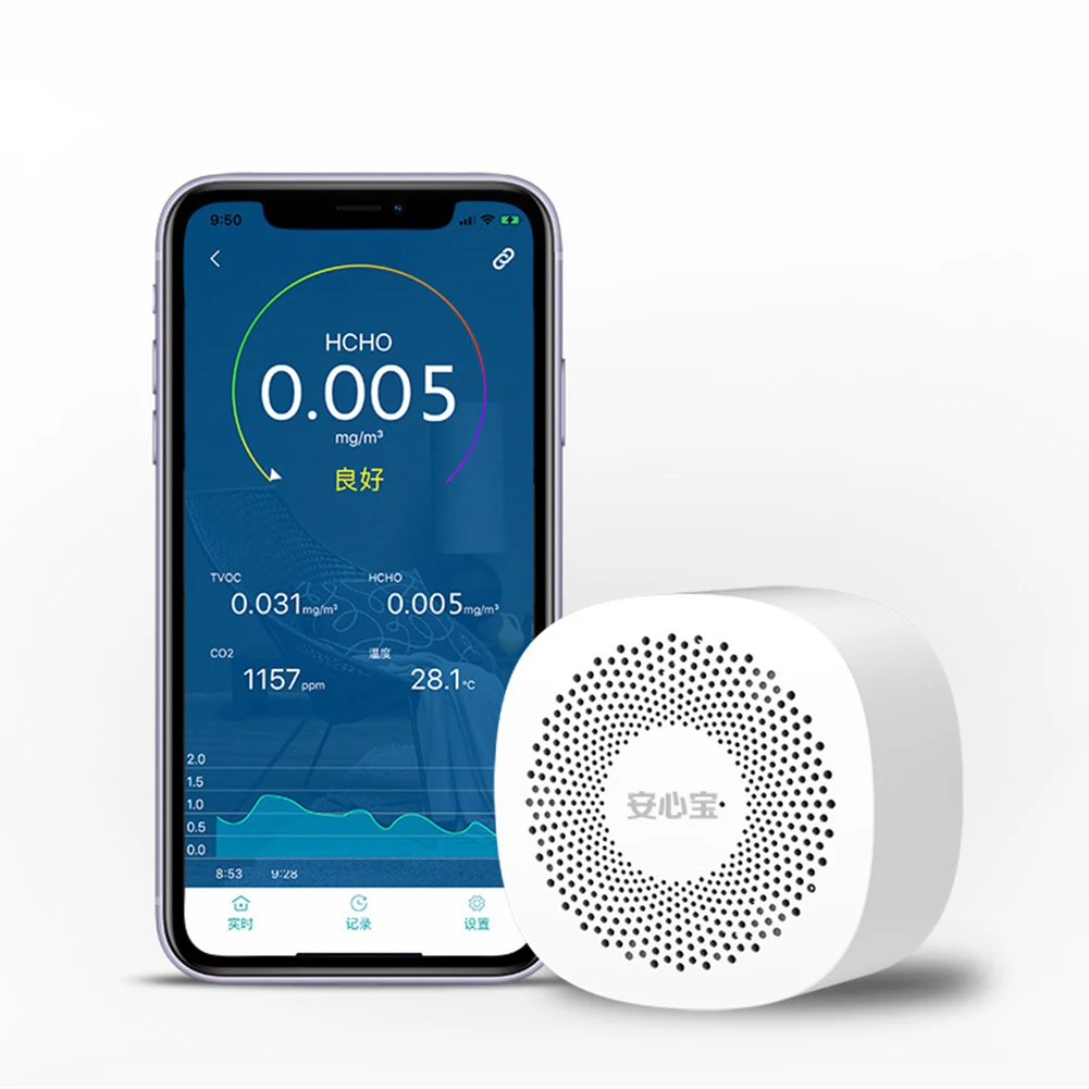 

CO2 Detector Carbon Dioxide Air Quality Tester Formaldehyde Detector High Sensitive Poisoning Detector Indoor Formaldehyde Test