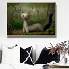 Современная картина Марк риден Yoshi The Forest Spirit, 2011 картина маслом на холсте, детская комната, художественная Настенная картина для гостиной