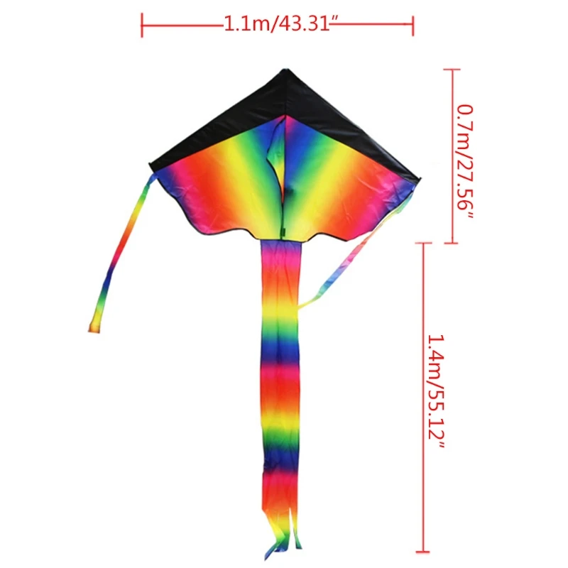 

2021 New Easy Flyer Toys Rainbow Kite Stimulation Toddler Games Wind Spring Spanners