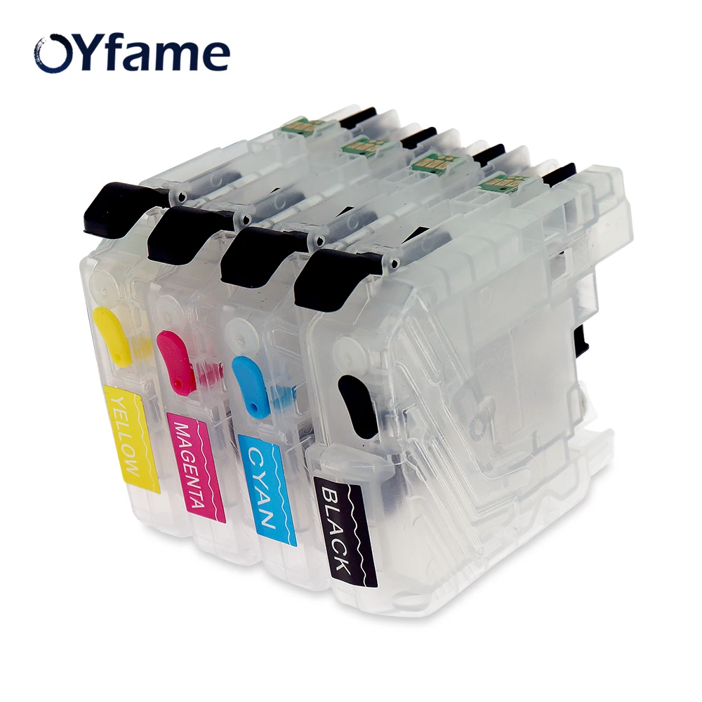 Картриджи с чернилами OYfame 4 шт. коротким картриджем LC105 LC109 для принтера brother MFC J6520DW