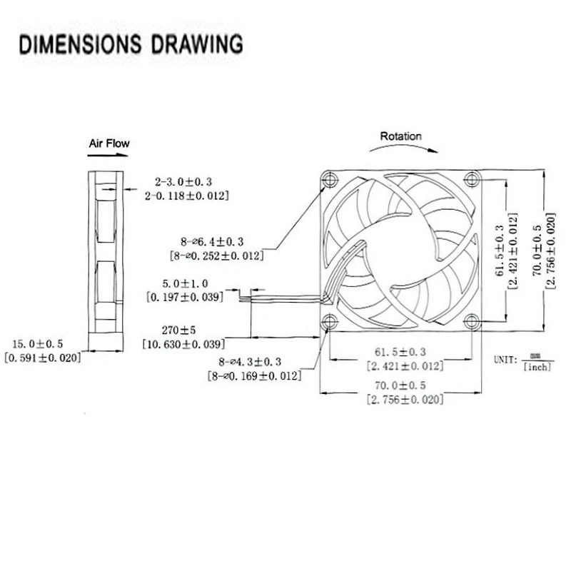 1 шт. Gdstime 7025 70 мм 70x70x25 мм(7 см) 2Pin 24V DC чехол Вентилятор охлаждения
