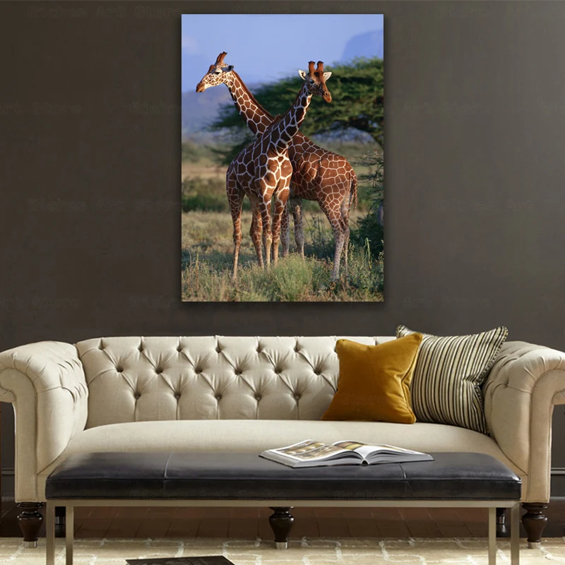 

African Nature Giraffe Canvas Painting Wall Animal Art Decor Posters and Prints Wall Pictures Living Room Home Decoration