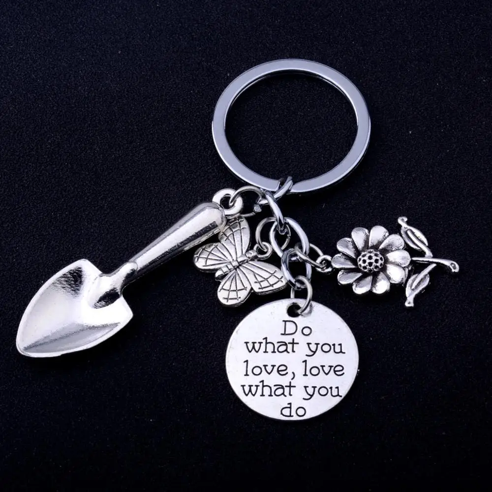 Брелки для ключей в виде лопаты сада подсолнуха цветка бабочки|Брелоки| |