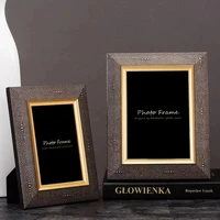 6710 inch italian design light luxury modern gold photo frame high grade wood photo frame