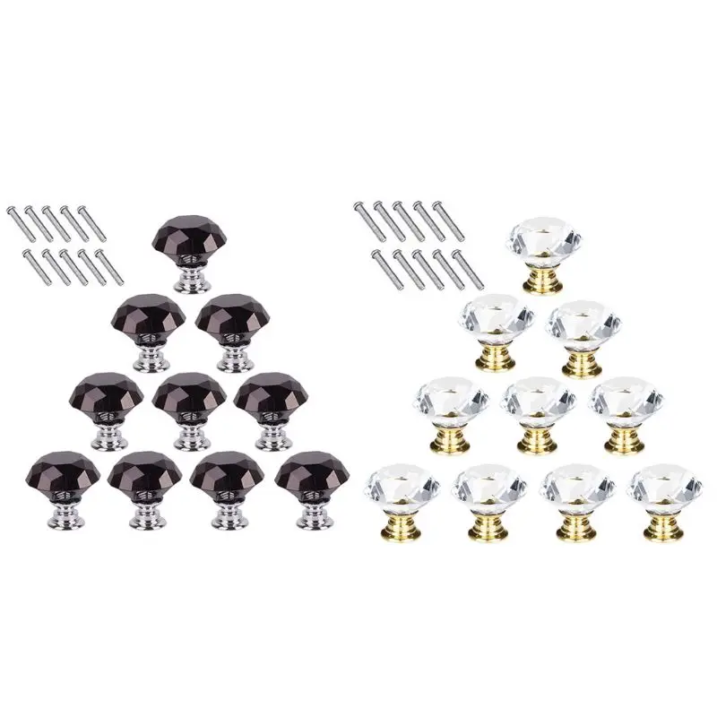 Прозрачные стеклянные дверные ручки 30 мм ручка для шкафа выдвижная ящика