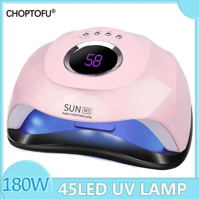 

SUN M3 Nail Lamp 180W Nail Dryer for Curing Gel Polish Uv Led Lamp 45LED Lamp for Nail Professional Manicure Lamp Manicure Tool