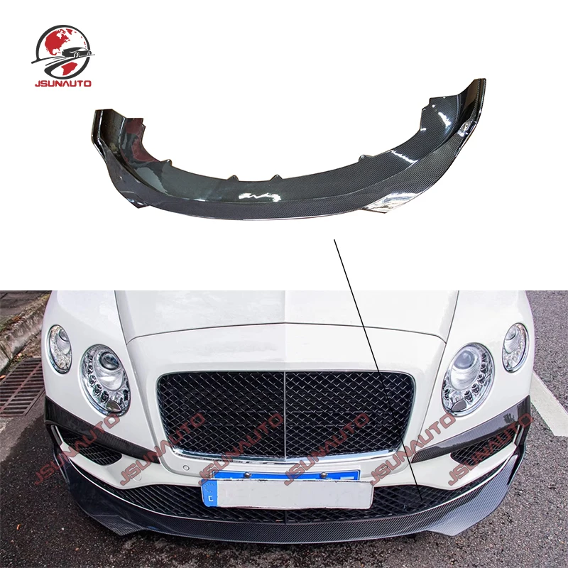 

Carbon Fiber Front Lip For Bentley Continental GT 16-18 Startech Style Carbon Body Kit Front Diffuser Auto Accessories