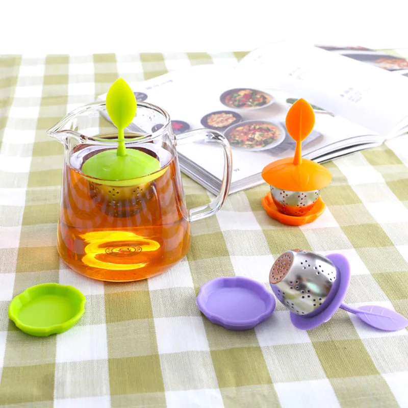 Кухонные гаджеты силиконовый многоразовый фильтр для заварки чая пищевой 1 шт.