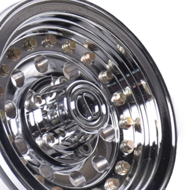 

4Pcs Matte Silver 1.9 Beadlock Wheels Rims for 1/10 RC Crawler Axial SCX10 II 90046 TRX4 D90