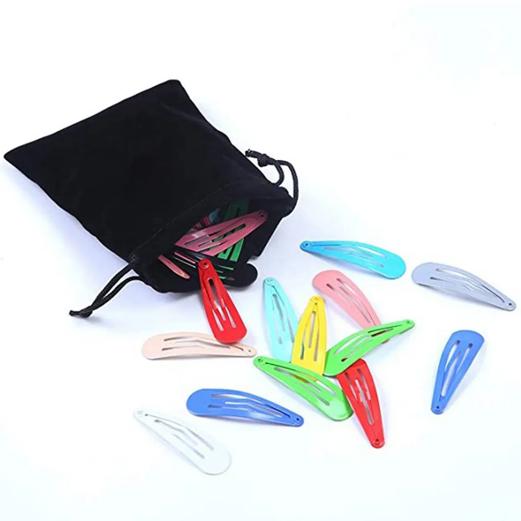 

80 Pieces 2 inch Snap Hair Clips Cartoon Pins Hairpin Color Metal Barrettes for Baby Children Women Girl Styling Accessories