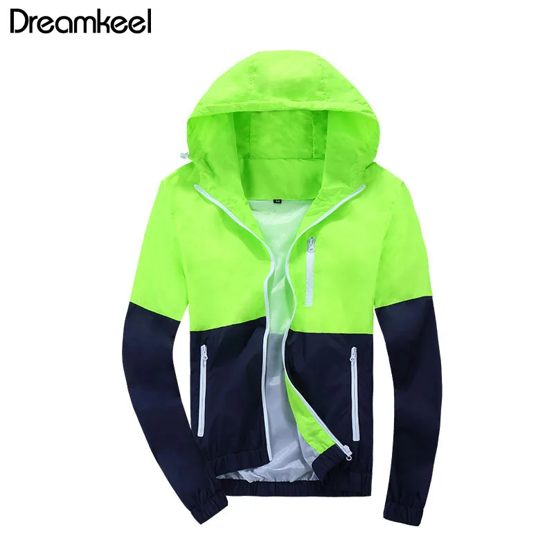 Новая мужская куртка ветровка 2018 весна осень модная с капюшоном повседневные