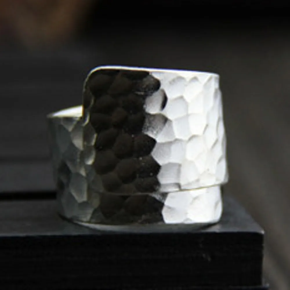 Тайское Серебро ручная игра на глянцевой женской части кольцо из стерлингового