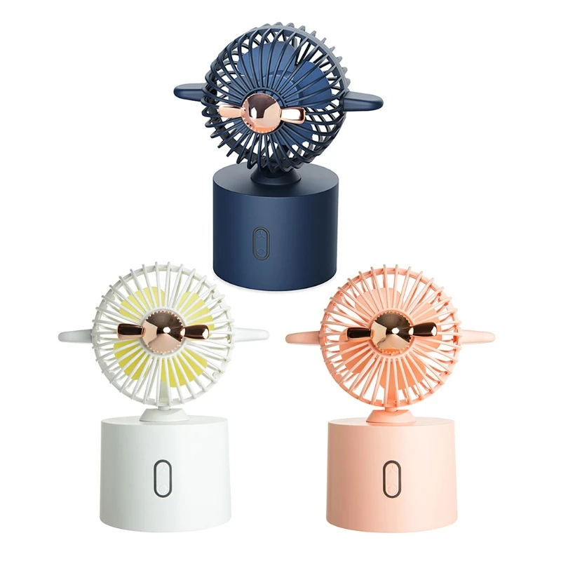 

1PC USB Desktop Fan With Battery Personal Small Table Air Circulator Fan Speed Adjustable Shaking Head Small Fan
