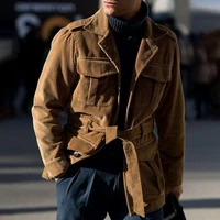 2021 spring new casual jacket mens casual solid creative coat fashion trench pure color coat streetwear