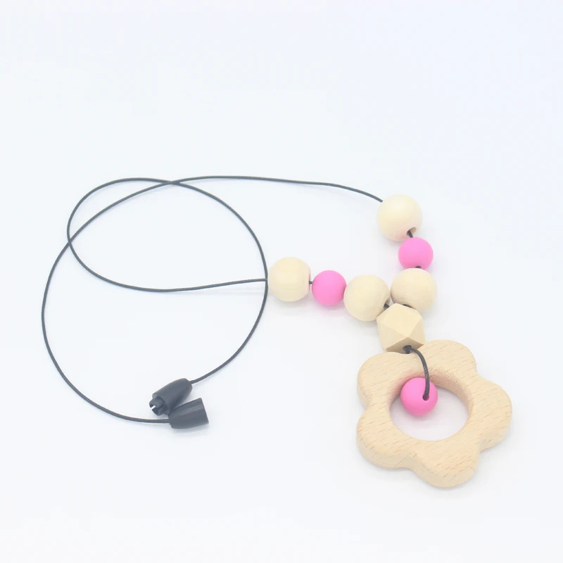 

1pcs Newborn Food Grade Silicone Cute Teething Bap Free Baby Teether Necklace Teething Toy Nursing Pendants Baby Care Stuff