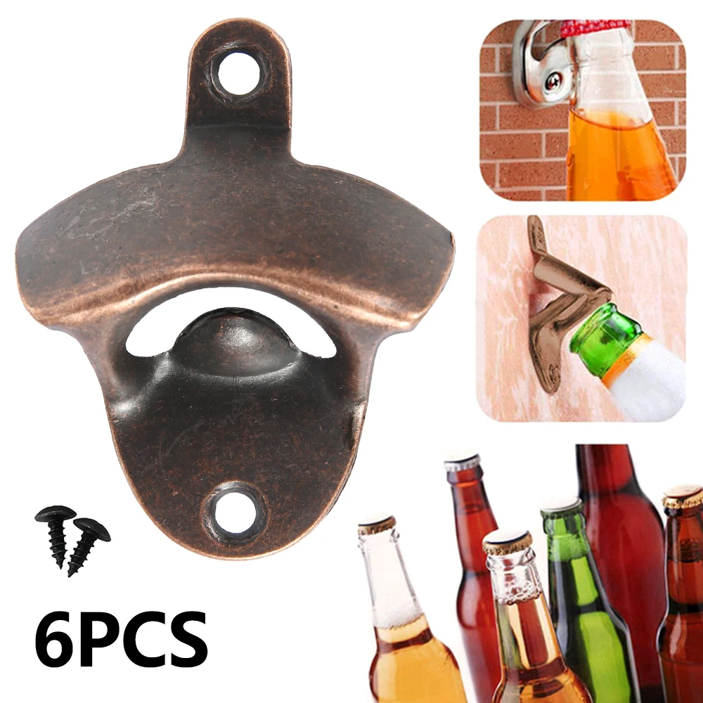6 шт. открывалка для пива забавная настенная уникальная пивных бутылок прочный