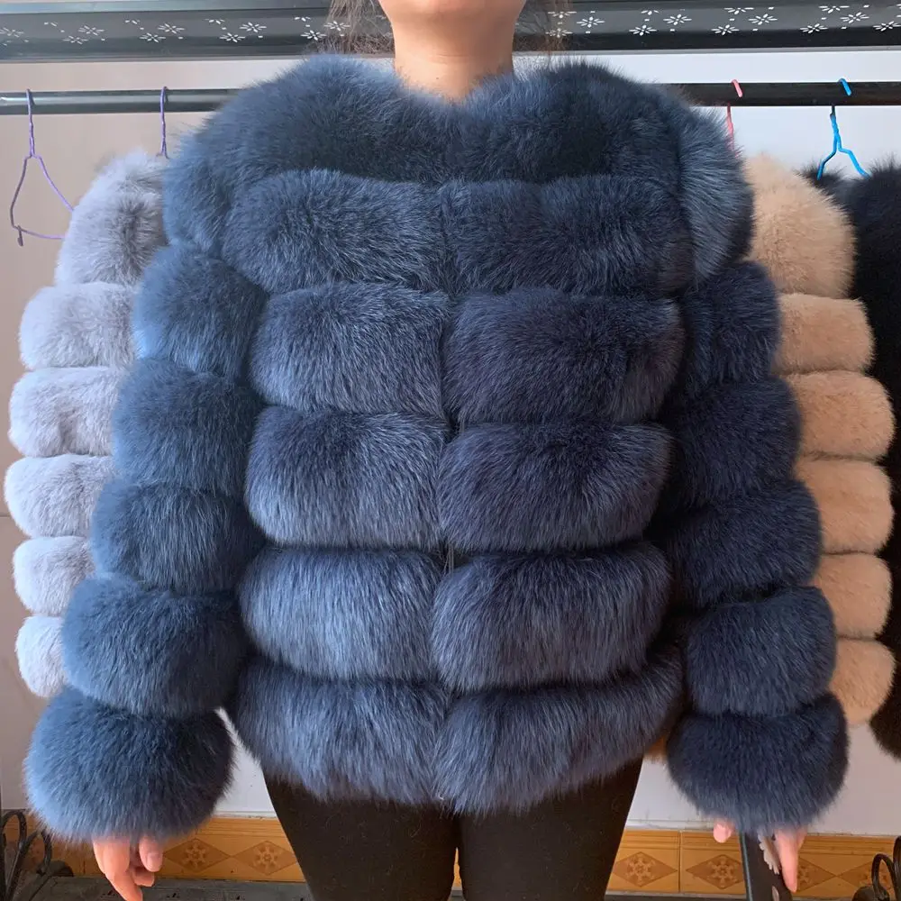 2019 натуральная Лисья Меховая куртка натуральное меховое пальто жилет новый