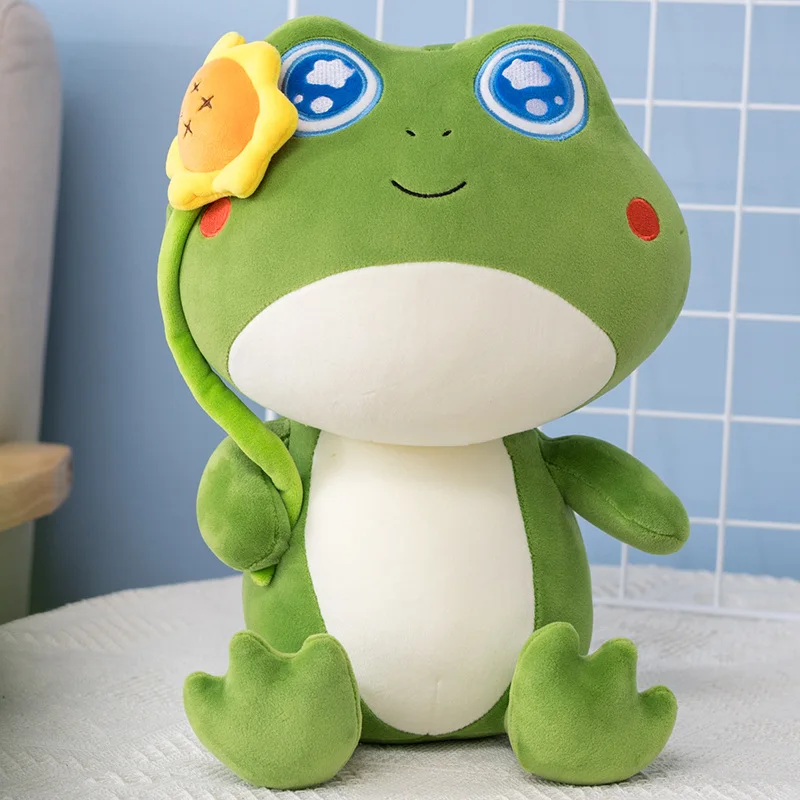 

35/45cm Big Eyes Green Frog Doll Cute Frog Plush Toy Soft Animal Stuffed Child's Birthday Gift