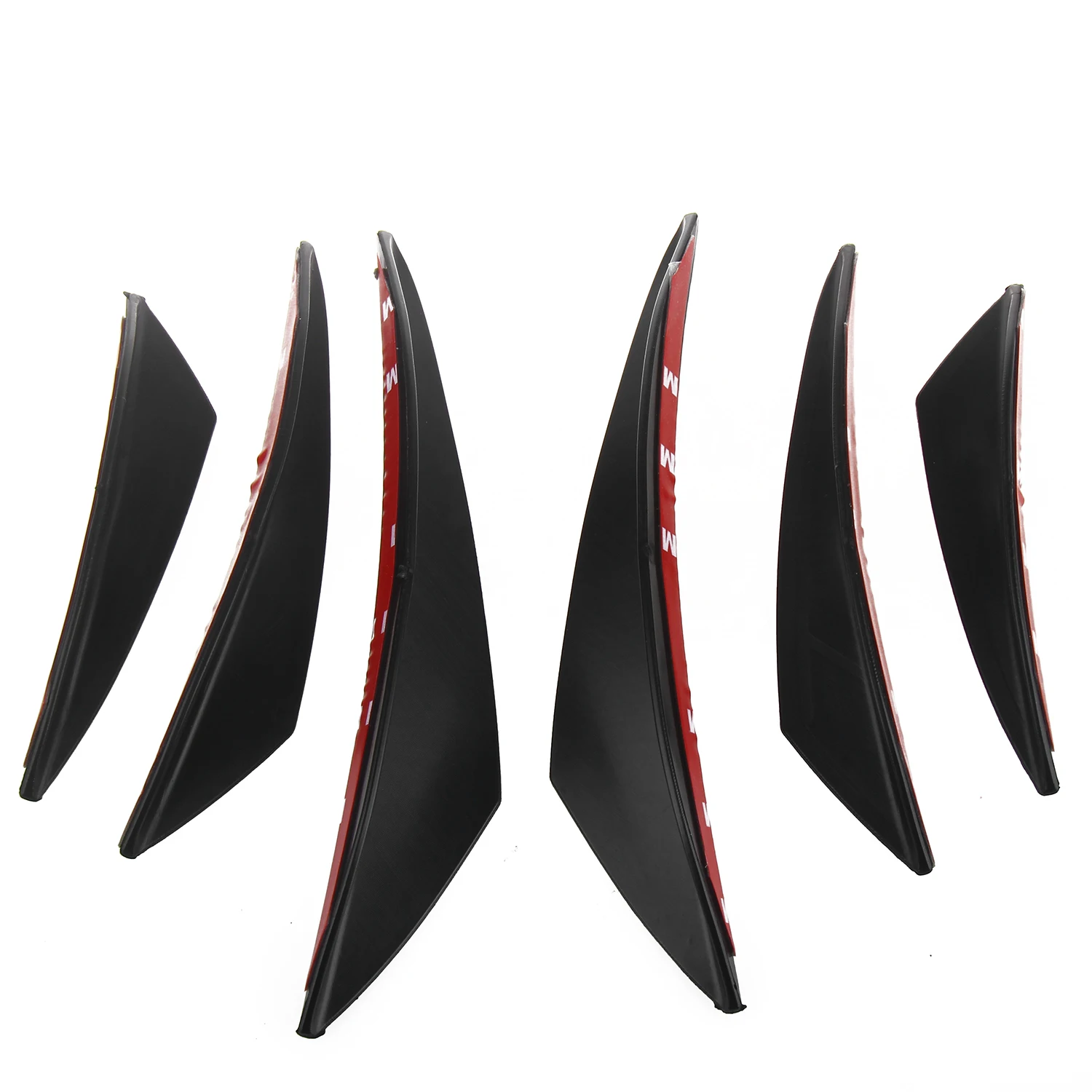 Универсальный черный Автомобильный спойлер 6 шт. сплиттер для переднего бампера