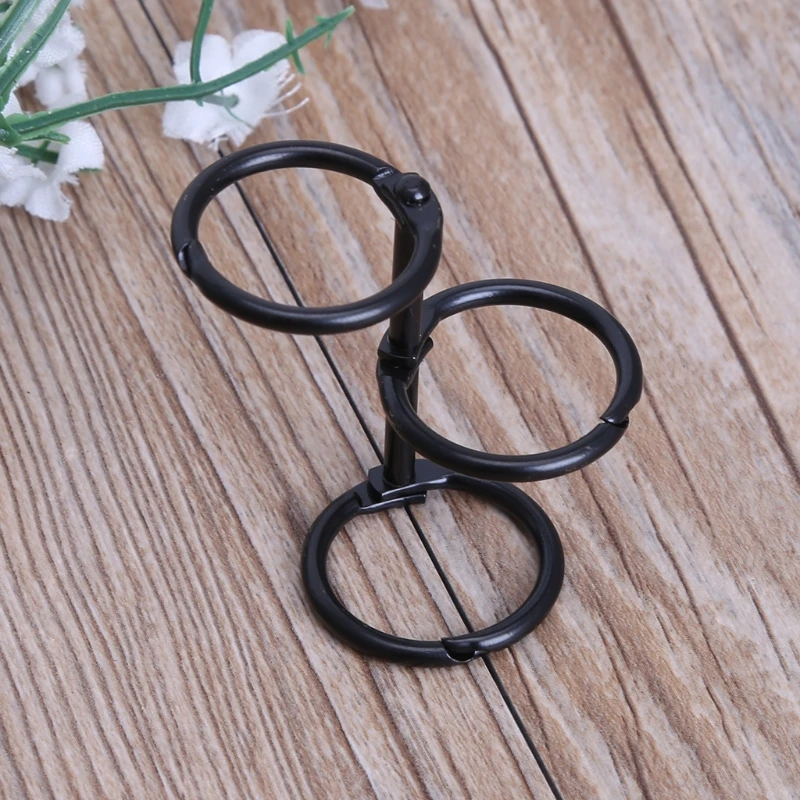 

DIY Metal Clip 3 Holes Ring for Notebook Loose Leaf Diary Photo Album Binding AXYF