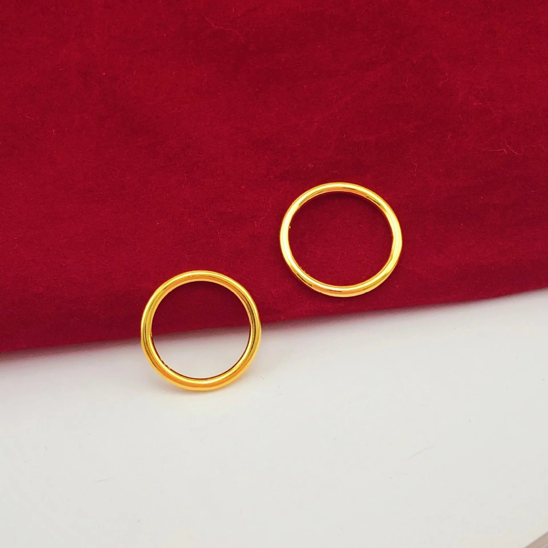 Fashion Korean 14k Gold Ring for Women Men Wedding Engagement Jewelry Couple Rings Lovers Statement Birthday Gifts | Украшения и
