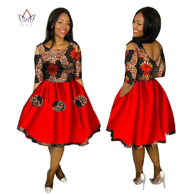 Летние платья плюс Размеры Для женщин модное платье 6XL Vestidos De Festa Longo одежда с круглым вырезом африка печати одежда brw WY1503 - Цвет: 12