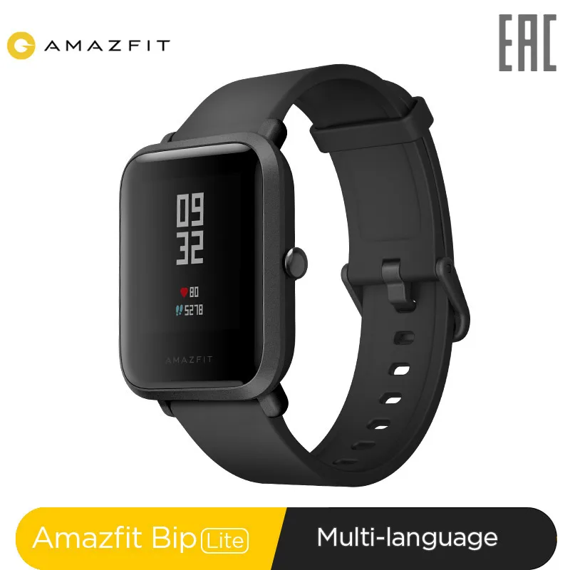 Смарт часы Amazfit Bip Lite 45 дней Срок службы батареи 3ATM в соответствии со стандартом
