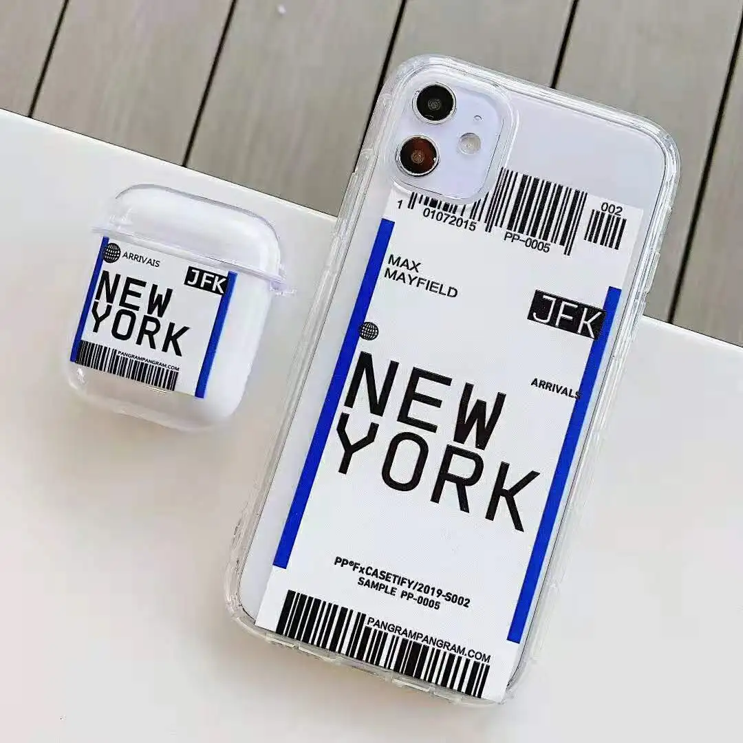 INS Дорожный Чехол для телефона с надписью страна iPhone 11 Pro 7 8 Plus X XR XS Max прозрачный