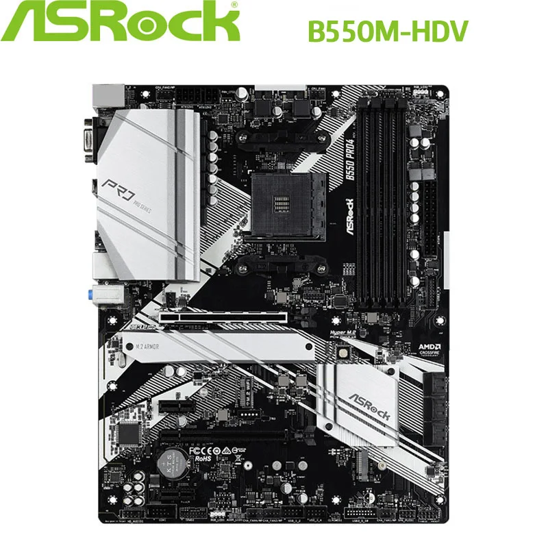 Preise ASROCK B550M-HDV Motherboard AM4 AMD B550 DDR4 64GB Desktop B550 Mainboard AM4 3rd-Gen M.2 NVME Slot M.2 PCI-E 4,0 M.2