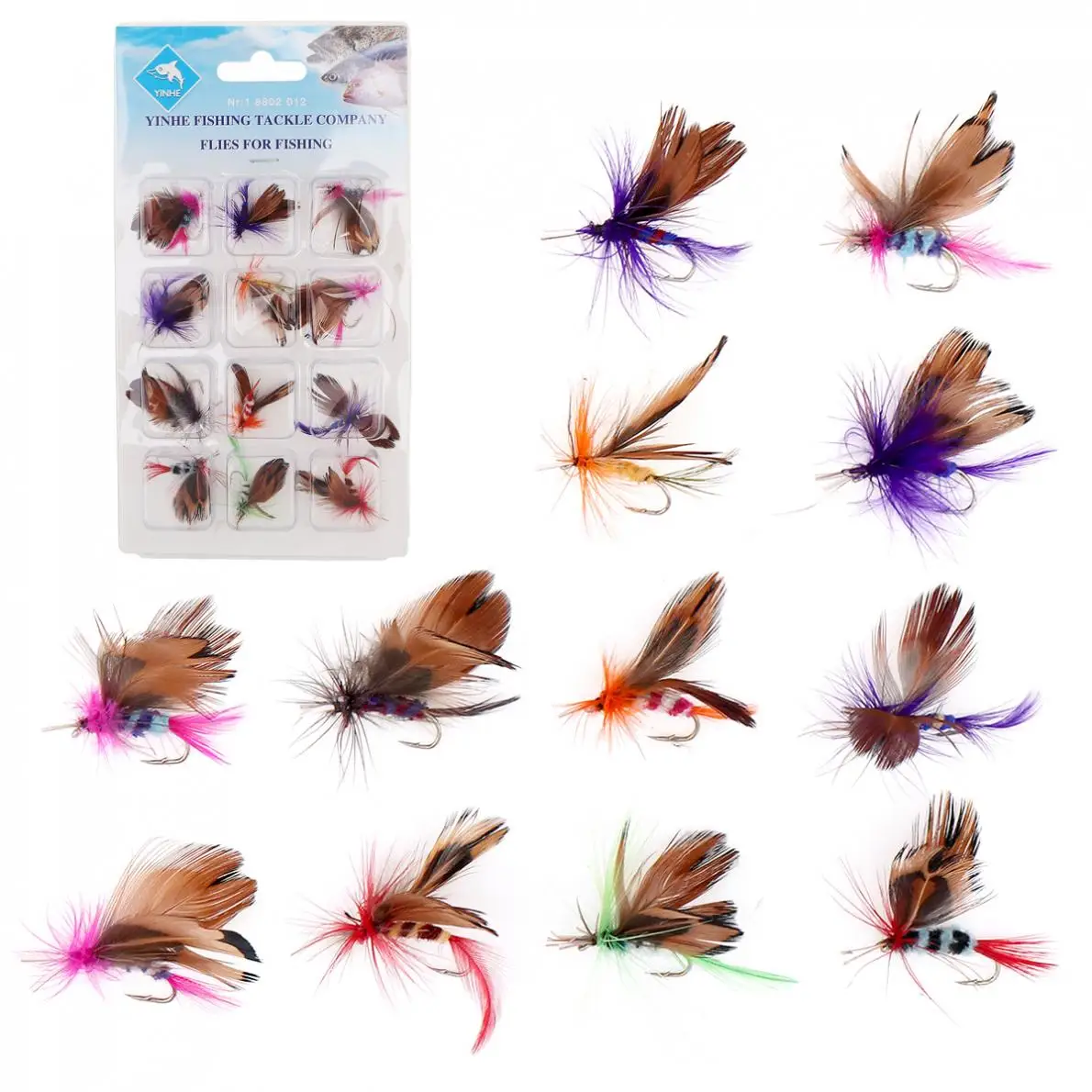 12 шт./лот набор приманок для ловли нахлыстом искусственные приманки карпа