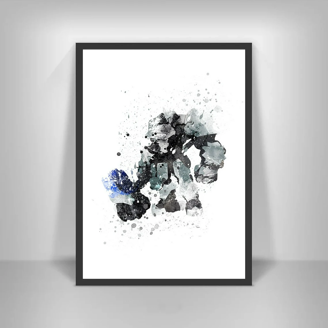 Overwatch Reinhardt игровой плакат альтернативные минималистичные художественные принты