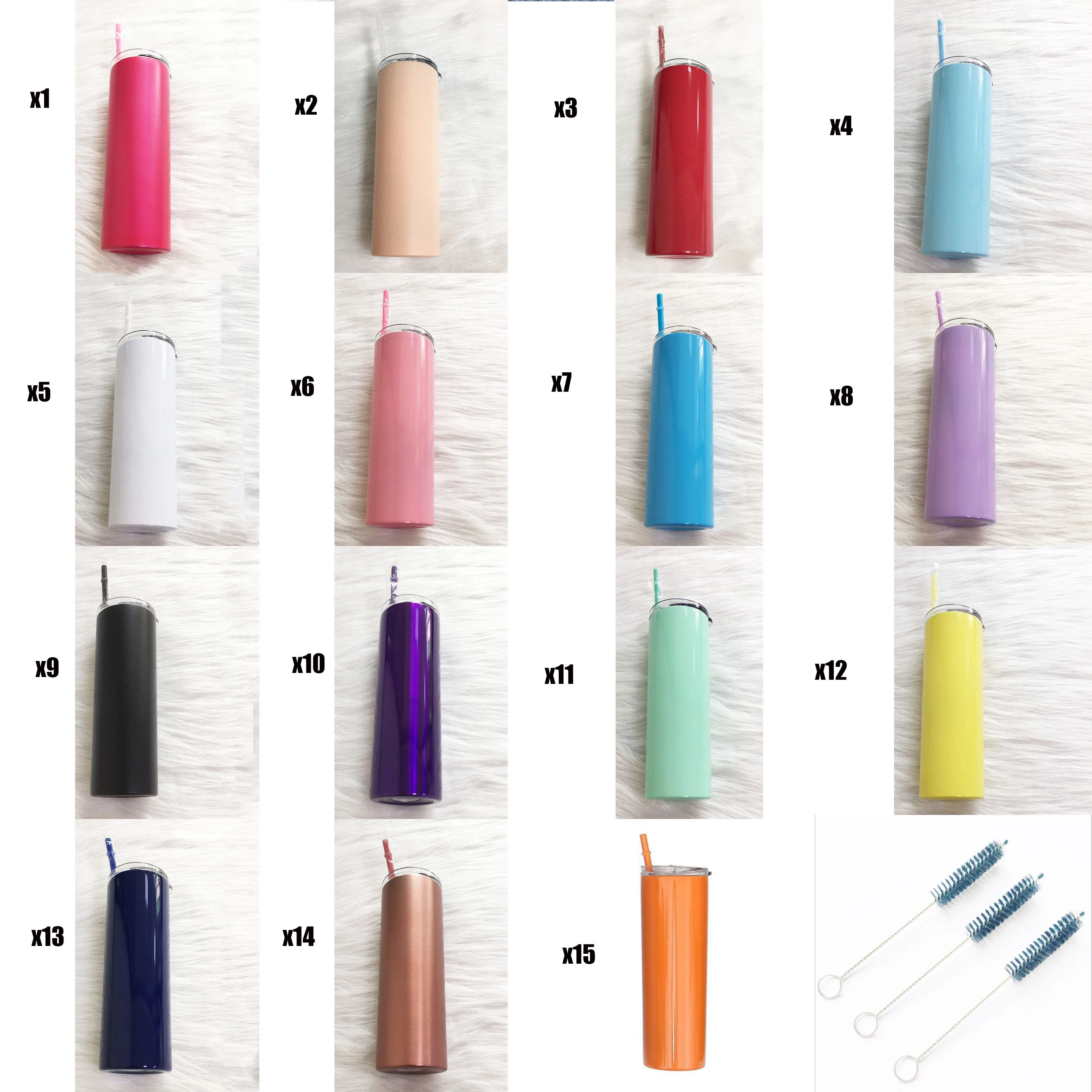 20 oz бутылку воды двойной термос нержавеющая сталь соломенная чашка с крышкой и