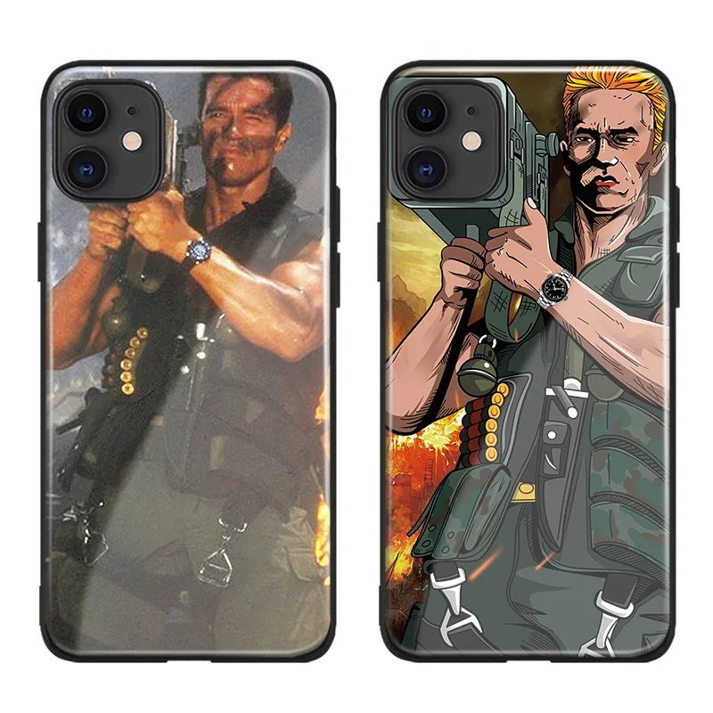 Мягкий силиконовый стеклянный чехол Арнольд Шварценеггер для apple iPhone 11 Pro Max Commander