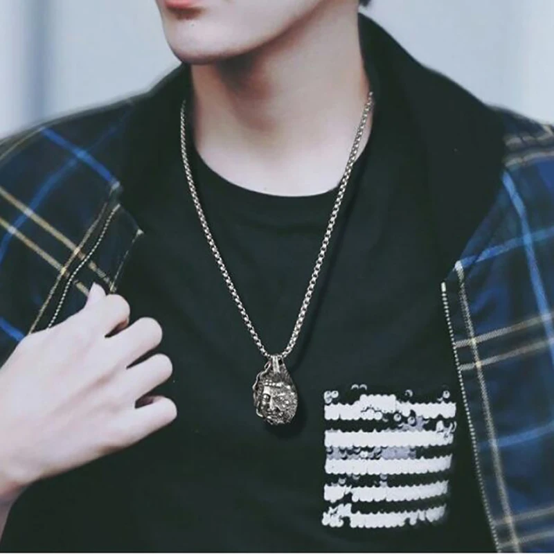 Новинка 2020 готическое ожерелье с черепом мужское креативное колье в виде Будды