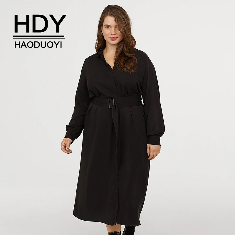 HDY Haoduoyi женское сексуальное платье с длинным рукавом и отложным воротником