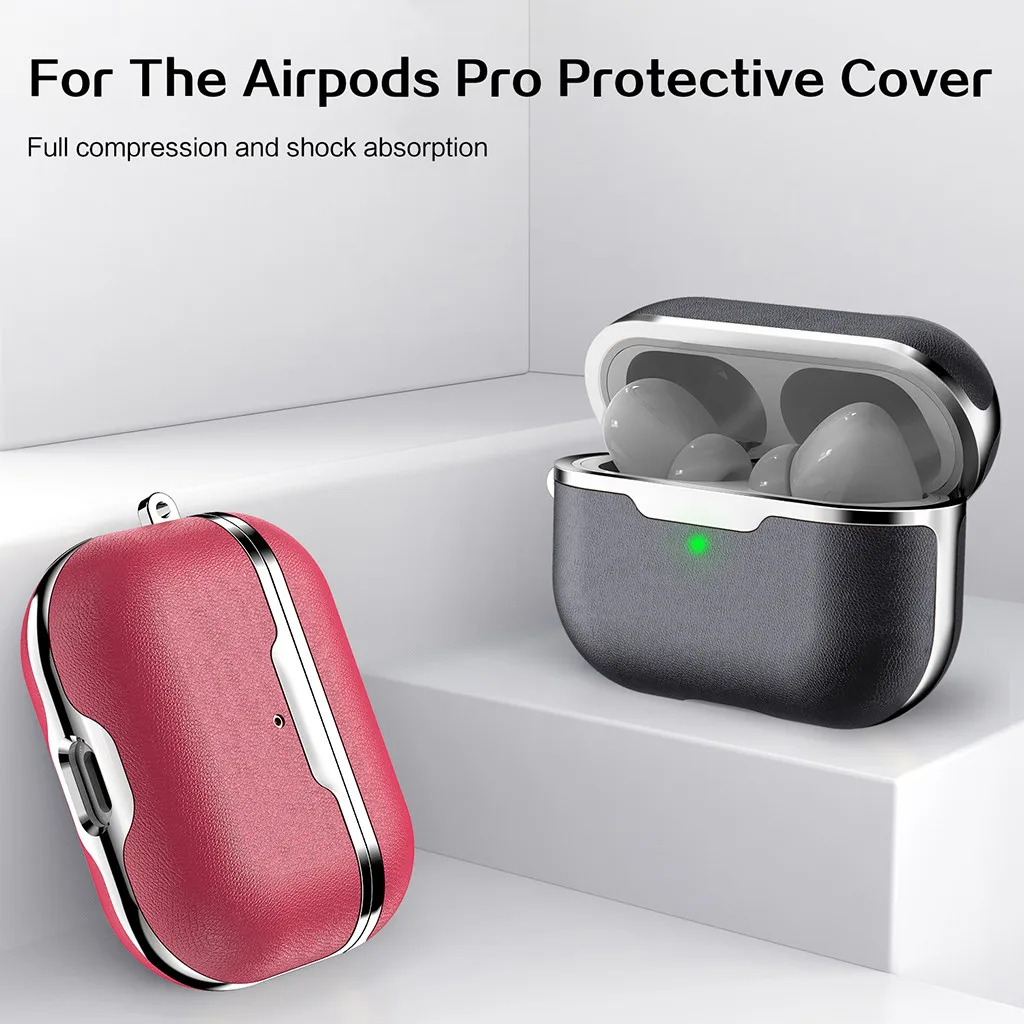 Кожаный чехол для Airpods Pro роскошный защитный Беспроводная Bluetooth защита наушников