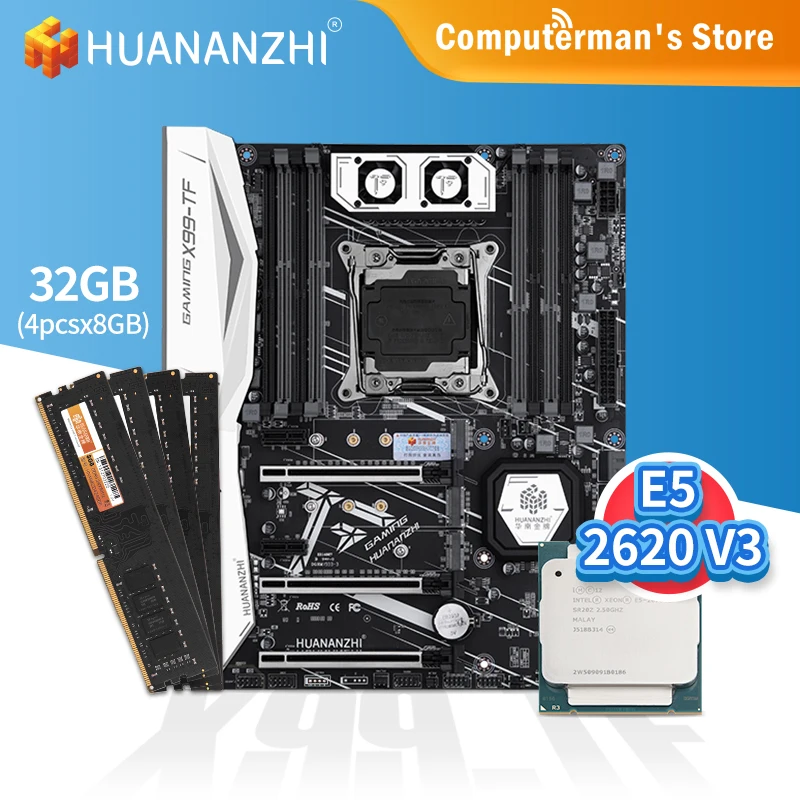 HUANANZHI X99 TF материнская плата комбинированный комплект Процессор Intel Ксеон E5 2620 V3