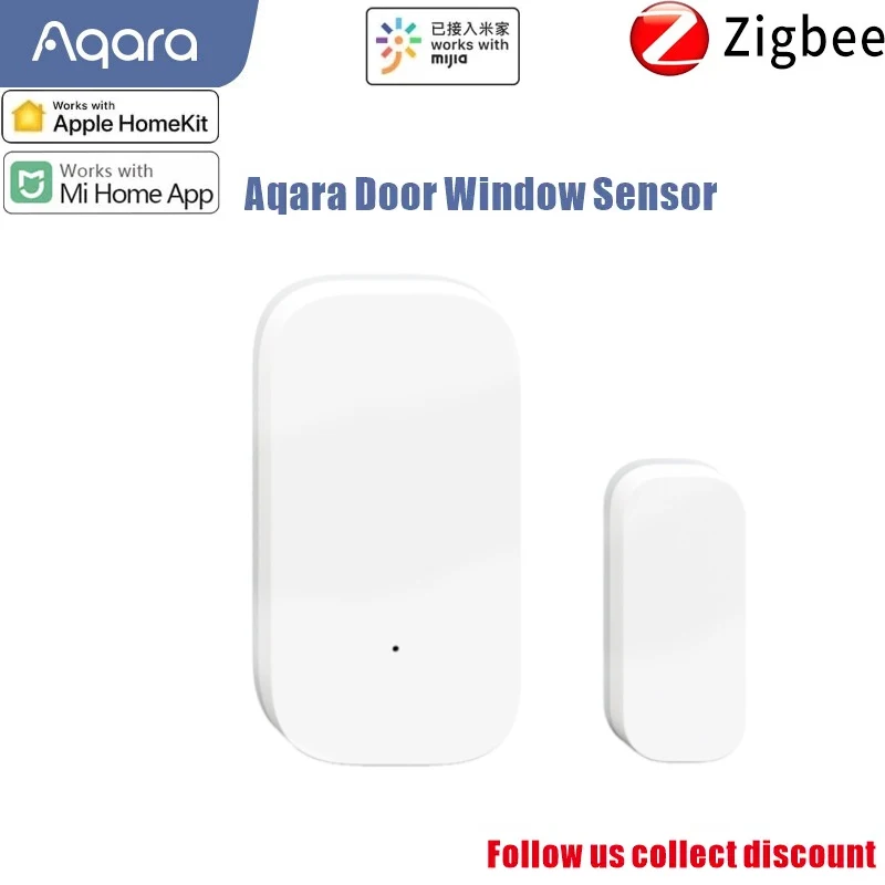 

Датчик открытия окон и дверей Aqara Zigbee, Беспроводной сенсор, работает с приложением Mi Home для умного дома Xiaomi Mijia, 1-5 шт.