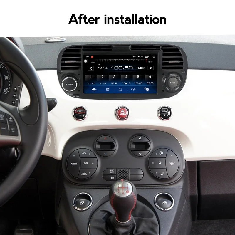 7inch Android Auto Car Radio Stereo Multimeida Video Player For Fiat 500 GPS Navigation WIFI BT Steering Wheel Control FM Mirror |