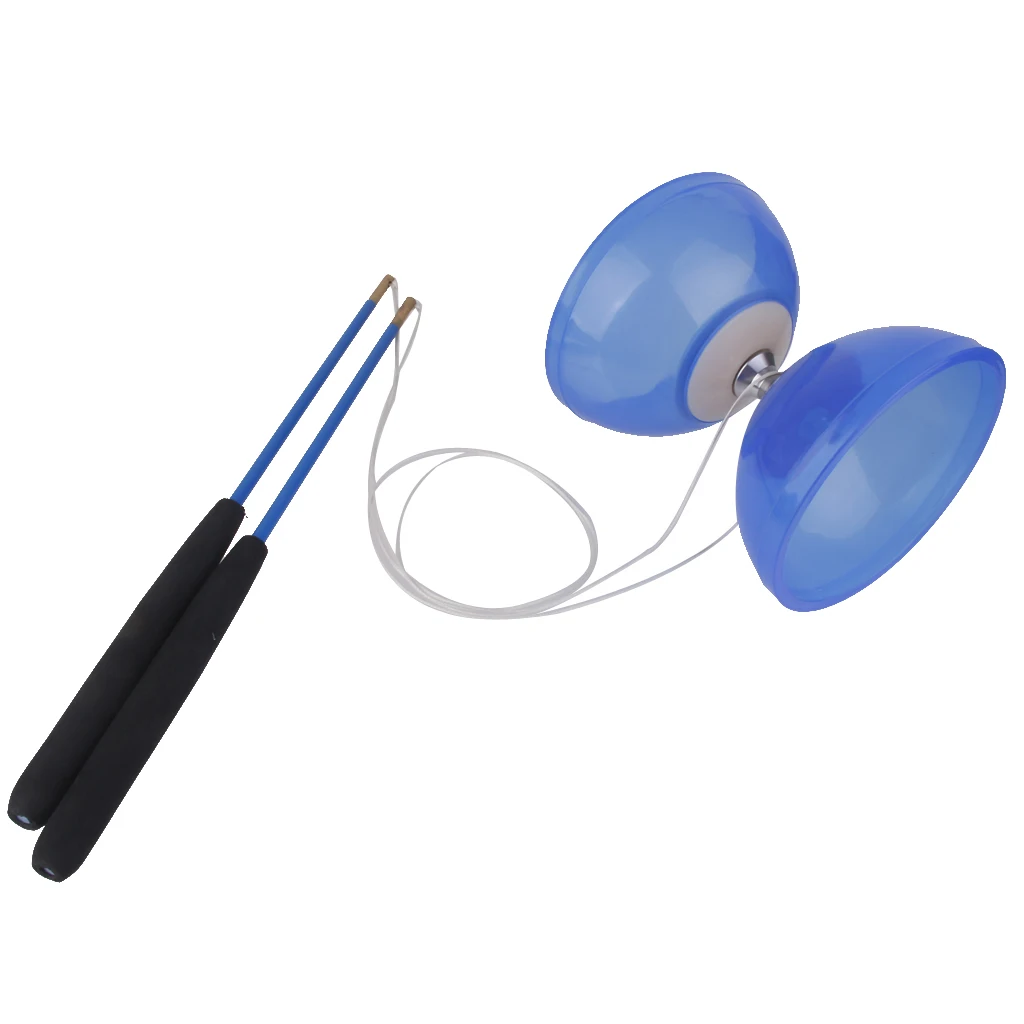 Уникальный, голубом цвете для детей возрастом от 5 до подшипник Diabolo с Handsticks и нанизанные игрушка для жонглирования для детей для ношения в помещении или на открытом воздухе весело играть